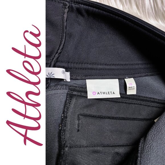 ATHLETA SNOW CRUISER SKI SNOWBOARD SATEEN PANTS BLACK GRAPHIC, SIZE 10 - Picture 7 of 15